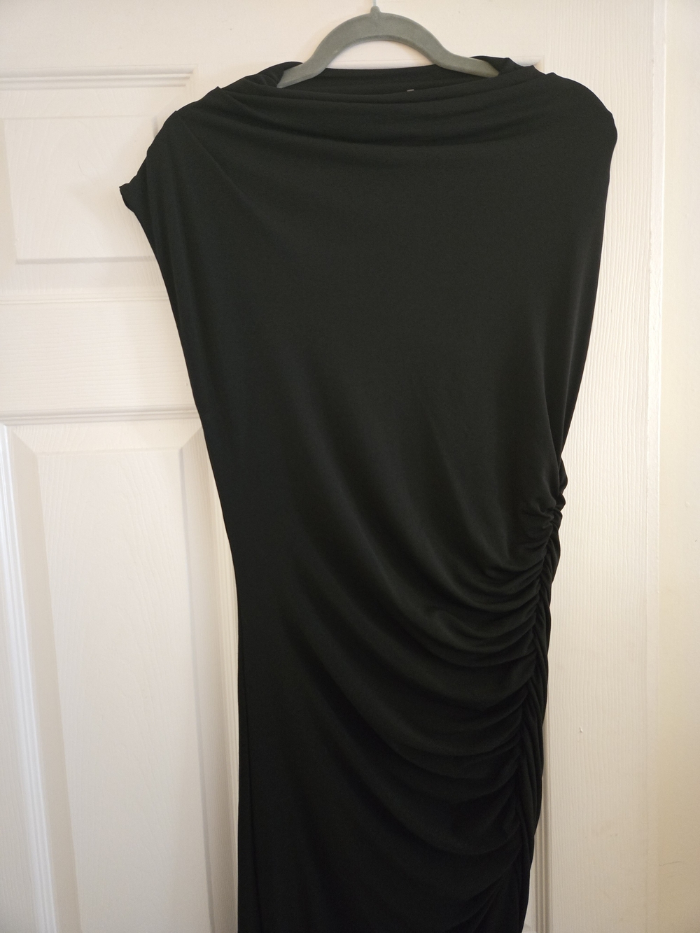 Black Ruched Side Women’s Dress